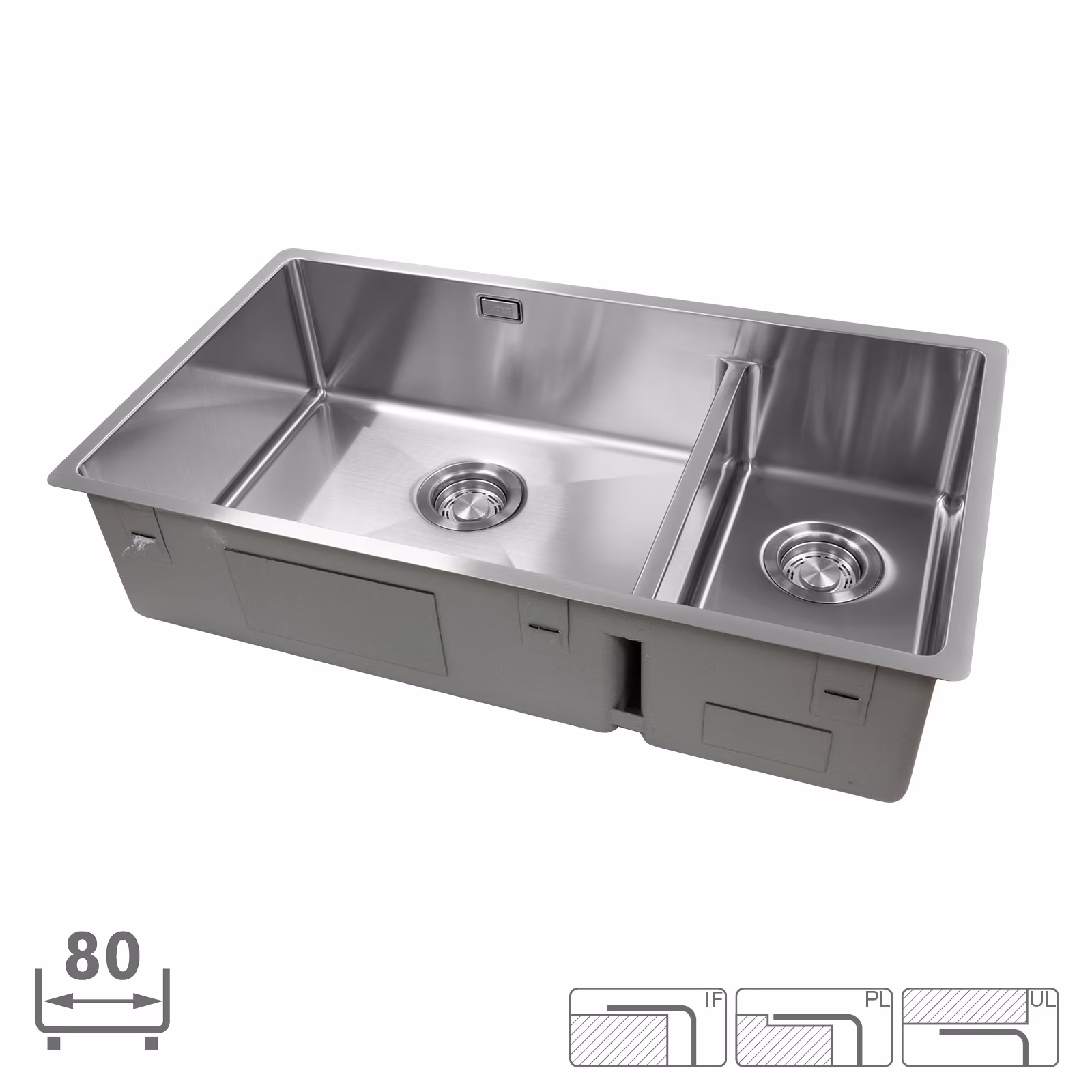Disklådor – Disklåda Strand ST74-DVC. 74 cm. Dubbel 1½. Vänster. Clips. från Strand Stainless, produktbild 1 av 2